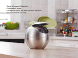 Mini Countertop Trash Can, Simple Stainless Steel Table Trash Can with Swing Lid Egg Shape Small V1369-AZ3-W-01412