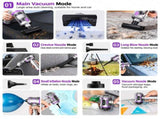 Cordless Handheld Car Vacuum Cleaner and Air Blower Kit - 20kPa Brushless Motor, 3 V888-ELOSUNG57249