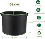 5 pieces Plant growing bag Grow bag 10 Gallon Grow pot Plant bag Sustainable Reusable V1188-NK-BOL-560