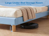 Artiss Kids King Single Bed Frame Upholstered Bear Headboard Waterproof Leather Boys Bed 180kg BFRAME-G-BEAR-KS-BU-AB