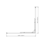 Adjustable 1100x1000mm Double Sliding Door Glass Shower Screen in Black V63-844171