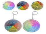 WHAMVOX 2-Pack Metal Hanging Emotion Wheel Keychain Set, Decorative Key for Bags and Keys V1189-WXFWAL-20260326-02310