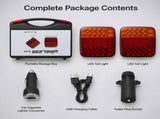 Magnetic Trailer Lights, Rechargeable LED Trailer Light Kit with Strong Magnetic Base, Waterproof V1366-AZ2-W-18271