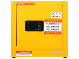 12 Gallon Safety Cabinet for Flammable Liquids Single door and Manual Close Yellow Hazardous Storage V952-XFG56X43X43CMHS01V0