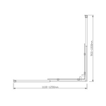 Adjustable 1200x1000mm Double Sliding Door Glass Shower Screen in Chrome V63-843591