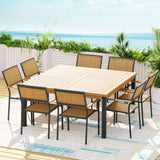 Gardeon Outdoor Dining Set 9 Piece Wooden Table Chairs Setting ODF-V-DINING01-TK-ABC