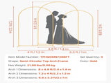 Arch Stand, Set of 3, 2.4/2.2/2 m, Stable Structure, Easy Assembly, Gold Metal Arch V952-BYDGMJSJT8FTVMGMA001V0