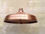 Copper High Pressure Rain Shower Head 20cm 8 Inch Adjustable Angle Fixed Mount Gold V1188-XJEE-34643-1