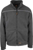 Mens Full Zip Sherpa Polar Fleece Jumper Lined Warm Winter Jacket Pullover - Black - L V563-CJ35-BLK-L