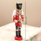 Nutcracker Soldier Figurine Set, Christmas Decorations, Birthday Gift, Hand-painted Nutcrackers, V1106-128-74122-RED-6PCS