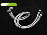 Black Bathroom Faucet Stainless Steel Modern Waterfall Sink Faucet For Home Hotel 2 Hoses V1294-YM0703-3112230013911