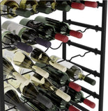 6-Tier Freestanding Wine Rack for 30 Bottles with Wood Countertop and Sturdy Metal Frame V178-36091