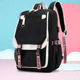 1 Pack 11.4118.116.3in Black Mint Green Splicing Laptop Backpack, Waterproof Lightweight Multi V1366-AZ2-W-21377