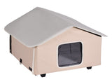 Elevated Heated Cat House, Outdoor Kitty Shelter Timer, 600D Oxford Cloth Foldable Cat Shelter V952-FWSBYMBHSNJBXCGRFV3