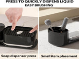 Kitchen Storage Rack with Sink Organizer and Dishcloth Holder - Black V1258-DP02-BOL-685