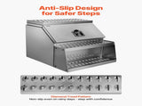Semi-Truck Step Tool Box, 610 x 695 x 645 mm Heavy Duty Aluminum Toolbox Side Mount, Waterproof Side V952-BTGJXBTGJX3TF391R001V0