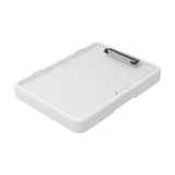 File Plastic Clipboard with Storage, 10" x 13.4" Clear Visible Top Panel Storage Clipboard, Side V1369-AZ3-W-10043