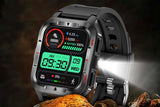 Smart Watches for Men Fitness Tracker with Call Function 100 Sport Modes Flashlight-Black V1263-JX-7660