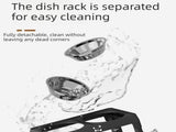 Pet Care Bundle Set Grey Adjustable Elevated Double Dog Bowl & White and Grey 2-in-1 Self-Cleaning V888-ELOSUNG53428