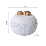 Dog Cat Ashes Urn Portland Cement pet urns for Cats or Small Dogs, Animal Memorial Keepsake Box V1107-137-12767-BLK-DOG