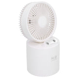 4000mAh Humidifier Fan Dual Mist Spray USB Charging Fan Cooling Humidifier for DormitoryWhite V1294-YM0901-3113210069512