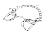 D Ring Horse Bit Stainless Steel Horse Mouth Snaffle Bit with Chain for 135mm Horse Mouth V1294-YM0717-3111220221011