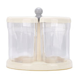 Rice Dispenser 5 Grid Food Grade PP PET Airtight 360&deg Rotating Grain Storage Bin for Red Green V1294-YM0901-3118260016712