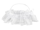 Wedding Flower Girl Basket White Lace Classic Gift Ceremony Supplies for Rose Petals V1294-YM0706-3115230069511