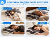 Ergonomic Cervical Neck Support Pillow, Memory Foam Contour Bed Pillow for Side Sleepers and Neck V1189-LC-AMZ-00274
