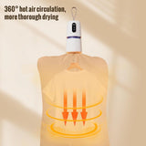 Portable Clothes Dryer, Mini Electric Foldable Dryer with Drying Bag, 360 Degree Hot Air Drying with V1189-LC-RY-00306