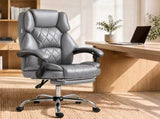 Artiss Executive Office Chair Footrest Grey OCHAIR-G-1051-FT-GY