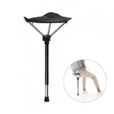 Ultra-Portable Folding Stool with Adjustable Height, Featherlight 340g Design, Load-Bearing 125kg, V1341-ZY-4NMA8KDD-BLACK