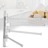 Home Hotel Bathroom Space Aluminum Moveable Multiple Rod Towel Rack Holder Storage Organizer4 Rods V1294-YM0901-3112200041812