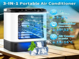 Portable Evaporative Air Cooler Fan Spray Function and Ice Box Personal Desktop Cooling Unit V1366-AZ2-W-27180