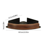 Solid Walnut Corner Shelf for Bathroom No Drilling - Triangular Shower Shelf Wall Mounted with V1366-AZ2-W-12922