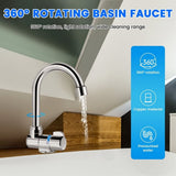 Foldable RV Faucet Universal for Car Caravan RV 360&deg Rotation Cold & Hot Water Mixer Water Tap,1/2 V1370-AZ4-07554