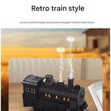 Silvery Retro Train Aromatherapy Humidifier - 300ml Ultrasonic Cool Mist Diffuser with Jellyfish V888-ELOSUNG53554