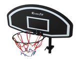 Everfit Kids Basketball Hoop with Ball and Pump Fit for Trampoline 25mm-32mm Poles Black BAS-HOOP-D38-TRAMPO-BK