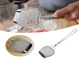 Square Fine Mesh Skimmer Spoon,Stainless Steel Oil Strainer with Long Handle,Durable Separator for V1369-AZ3-W-14770