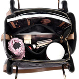 Purple Elegant Embossed PU Leather Tote Bag for Women - Large Capacity Handbag with Inner Pouch V888-ELOSUNG13990