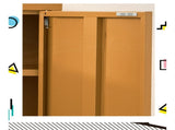 Artiss Buffet Sideboard Metal Cabinet - SWEETHEART Yellow AI-LOCKER-MI-YE