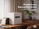 Wendlon White Touch Screen Safe Box with Electronic password, Backlit Keypad, LED Light, Anti-Rust & V1411-AU000050EW