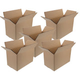 Khaki Corrugated Boxes for Small Business Packaging, Versatile 5-Pack Shipping and Storage Solutions V1192-AZ-W-30698