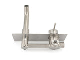 WELS Round Wall Mounted Basin Vanity Mixer Bath Tub Faucet Spout Brushed Nickel V1233-KRD301N