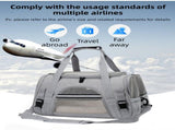 Grey Foldable Pet Carrier Bag with Breathable Mesh Windows, Removable Fleece Pad & Shoulder Strap V888-ELOSUNG55551