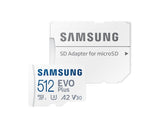 SamSung 512GB MB-MC512KA EVO Plus microSD Card 130MB/s with Adapter V28-FFCSAM512GTFMCKA