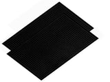 2 Pcs Bar Service Mat Black Waterproof Heat Insulating PVC Bar Countertop Spill Mat 45x30x1cm V1294-YM0512-3118220290311