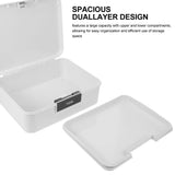 Lockable Trunk with Combination Lock, White ABS Construction for Home, Office, and Secure V1369-AZ3-W-16802