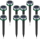 Mole Repellent 10 Packs, Outdoor Solar-Powered Animal Repellent, Waterproof Mole Killer Traps for V1259-DP01-A-3013