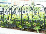 5-Piece Decorative Garden Fence Black Metal Wire Patio V767-XJJ516-BK-G2